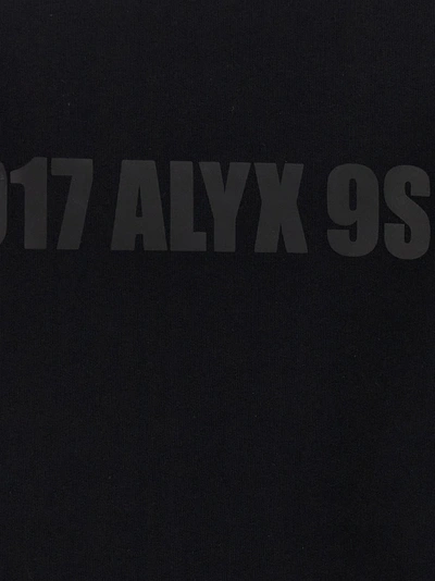 Shop 1017 Alyx 9 Sm Logo Print Hoodie Sweatshirt In White/black