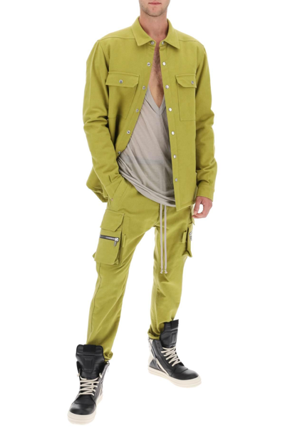 Shop Rick Owens 'luxor' Padded Overshirt In Green