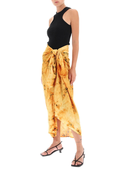Shop Sun Chasers Sarong In Tie-dye Cotton In Orange