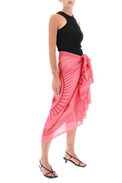 Shop Sun Chasers 'mantra' Sarong In Printed Cotton In Pink