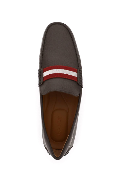 Shop Bally 'pearce' Loafers In Brown,red