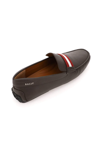 Shop Bally 'pearce' Loafers In Brown,red