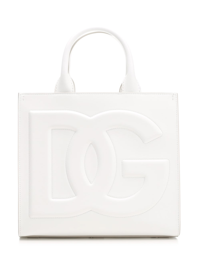 Shop Dolce & Gabbana Dg Tote In White