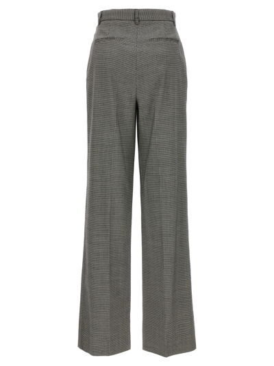Rochas Puppytooth-pattern Virgin Wool Trousers In White/black