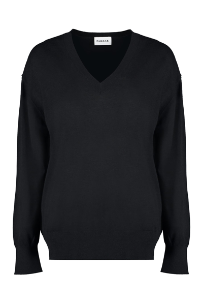 Shop P.a.r.o.s.h Cashmere V-neck Sweater In Black