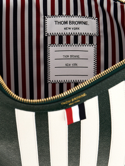 Shop Thom Browne Medium 4 Bar Document Holder In Green