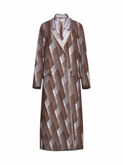 Shop Forte Forte Coat In Chocolate