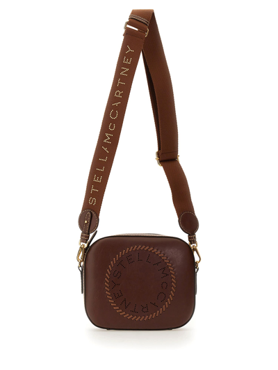 Shop Stella Mccartney Mini Star Logo Bag In Cuoio