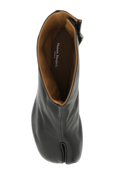 Shop Maison Margiela Tabi Leather Ankle Boots In Black (black)