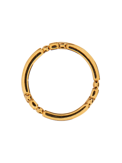 Shop Versace Ring With Greek In Oro