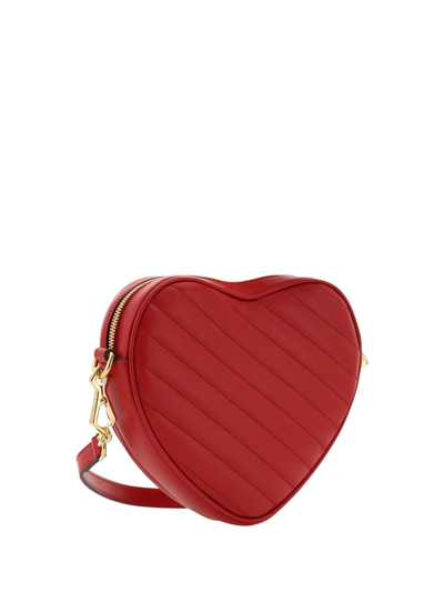 New Wave Heart Crossbody Bag Quilted Leather