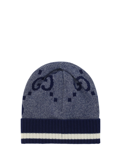 Shop Gucci Canvy Hat In Navy/ivory