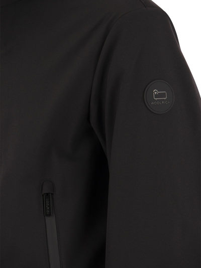 Shop Woolrich Technical Bomber Jacket In Black
