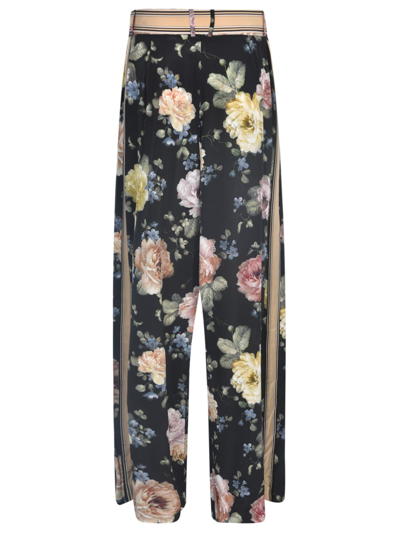 Shop Zimmermann Floral Print Trousers In Multicolor