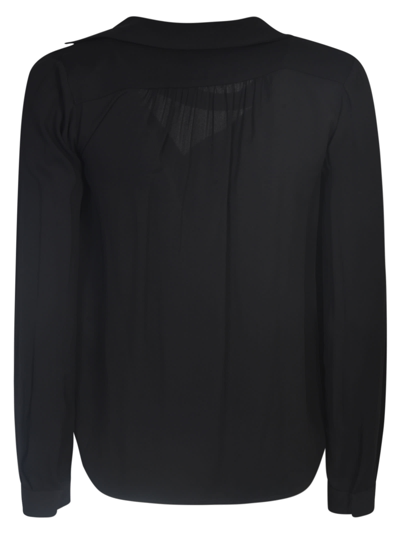 Shop Elisabetta Franchi Scarfed Blouse In Black