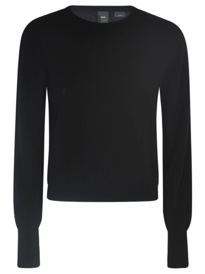Shop Pinko Long-sleeved Jumper In Black