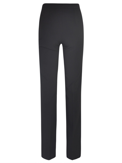 Shop Elisabetta Franchi High Waist Fitted Long Trousers In Black