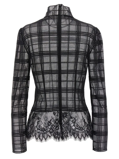 Shop Alberta Ferretti Lace Sweater In Black