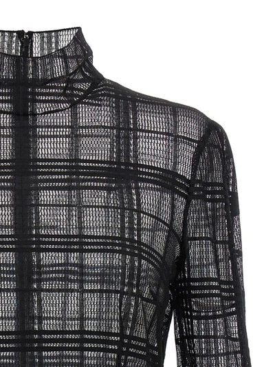 Shop Alberta Ferretti Lace Sweater In Black