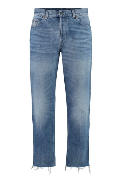 Shop Gucci 5-pocket Straight-leg Jeans In Denim