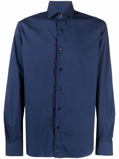 Shop Xacus Regular Fit Shirt In Blue