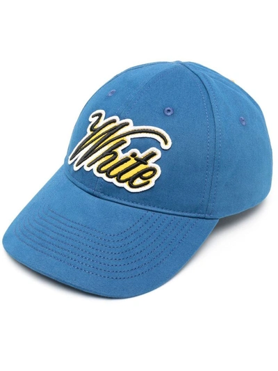 Shop Off-white Logo Baseball Cap In Blue