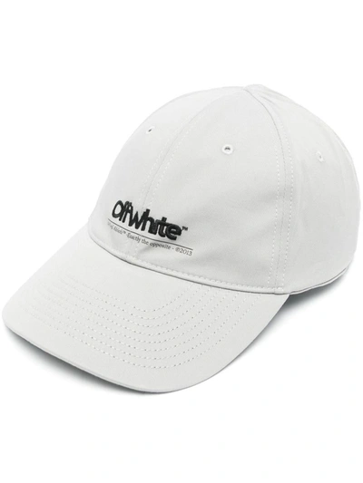 Shop Off-white Logo Baseball Cap In Grey