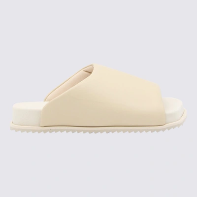 Shop Yume Yume Beige Faux Leather Finn Sider Sandals In <p>beige Faux Leather Finn Sider Sandals From  Featuring Open Toe, Rubber Sole, Oversize Le