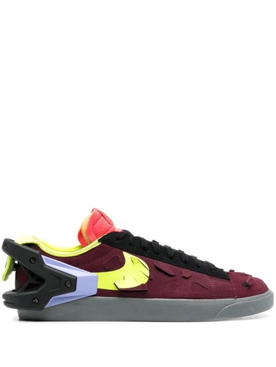 Shop Nike Blazer Low X Acronym Sneakers In Bordeaux