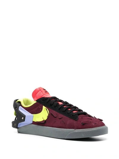 Shop Nike Blazer Low X Acronym Sneakers In Bordeaux