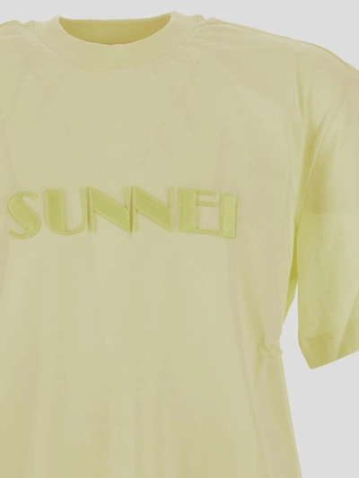 Shop Sunnei T-shirts And Polos In Lightyellow