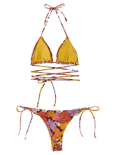 Shop Reina Olga 'miami' Bikini In Multicolor