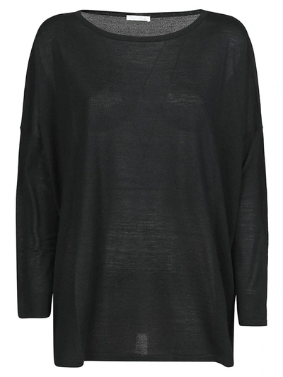 Manipur Silk Blend Cashmere Sweater In Black