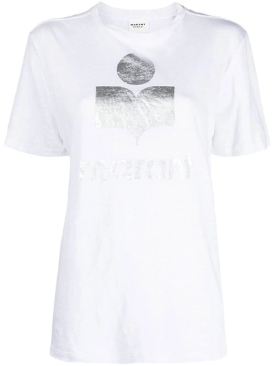 Shop Isabel Marant Étoile T-shirt Zewel Clothing In White