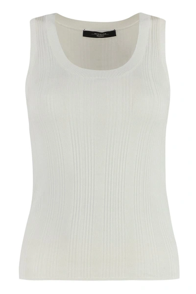 Shop Weekend Max Mara Ceylon Viscose Top In White