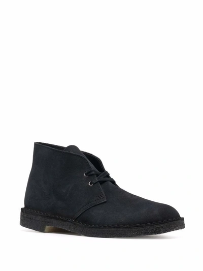Shop Clarks Desert Boot Suede Ankle Boots In Blue