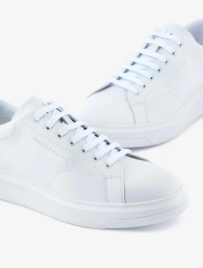 Shop Armani Exchange Flat Shoes In Op.white