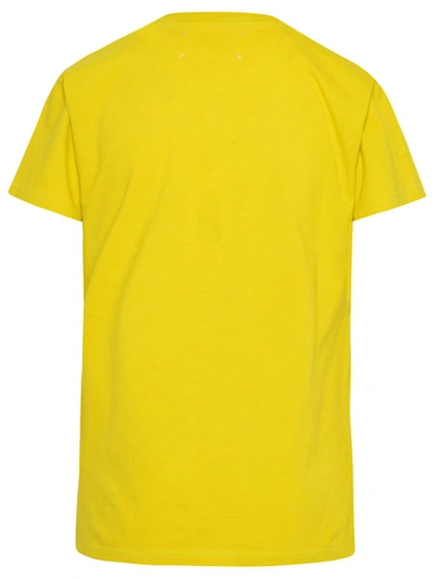 Shop Maison Margiela Yellow Cotton T-shirt