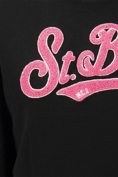 Shop Mc2 Saint Barth Crew-neck Sweatshirt With Embroidery In Black
