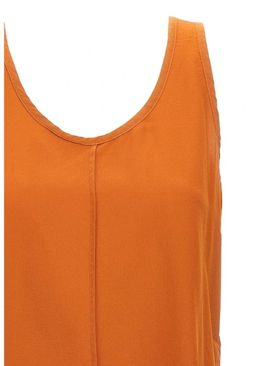 Shop Nude Silk Tank Top In Orange