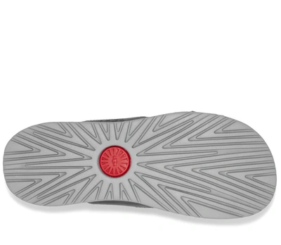 Shop Ugg Wainscott Buckle Slides Sandals In Grey