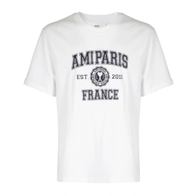 Shop Ami Alexandre Mattiussi Ami T-shirt In 100