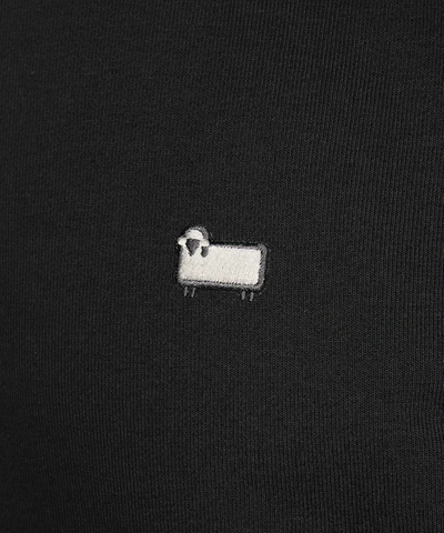 Shop Woolrich Embroidered Logo Crew-neck Sweatshirt In Black