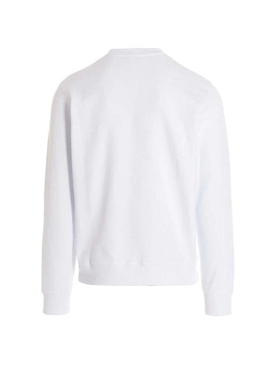 Shop Msgm Logo Box Sweatshirt In White