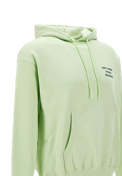 Shop Drôle De Monsieur Drole De Monsieur "le Hoodie Classique" Cotton Sweatshirt In Light Green