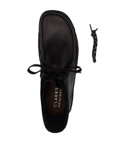Shop Clarks Wallabee Cup Bt Leather Brogues In Black