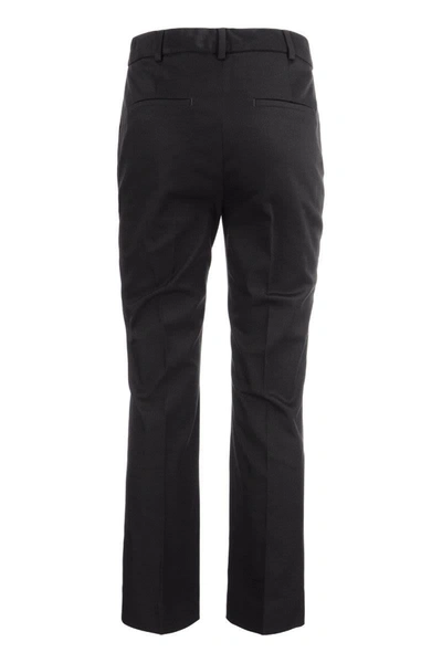 Shop Sportmax Class - Mini Flare Trousers In Black