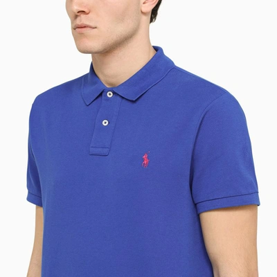 Shop Polo Ralph Lauren Royal Piqué Polo Shirt In Blue