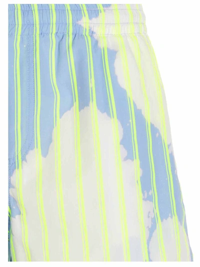 Shop Msgm Bleached-effect Bermuda Shorts In Multicolor