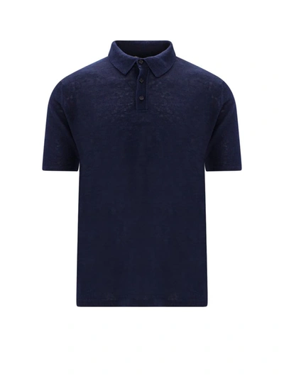 Shop Roberto Collina Polo Shirt In Blue
